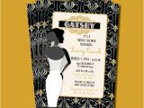 Gatsby Bridal Shower Invitations Roaring Twenties Bridal Shower Invitations Printable 5×7