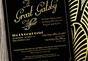 Gatsby Christmas Party Invitations Great Gatsby themed Party Invitations Cimvitation