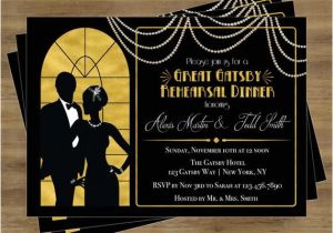 Gatsby Wedding Invitation Template Free Great Gatsby Invitation Rehearsal Dinner Invitation