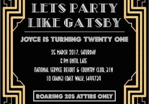 Gatsby Wedding Invitation Template Free Great Gatsby Invitation Template 2018 World Of Reference