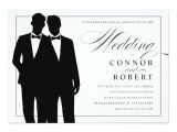 Gay Engagement Party Invitations Gay Wedding Invitation Two Grooms Silhouettes Zazzle Co Uk