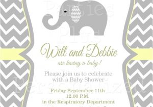 Gender Neutral Elephant Baby Shower Invitations Gender Neutral Elephant Baby Shower Invitation