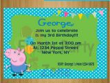 George Pig Birthday Party Invitations Items Similar to George the Pig George the Pig