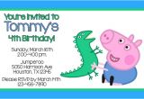 George Pig Birthday Party Invitations Peppa Pig Invitations