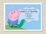 George Pig Birthday Party Invitations Personalised George and Dinosaur Peppa Pig Party Birthday