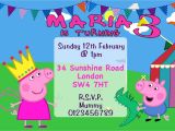 George Pig Party Invitations 10 Personalised Peppa Pig and George Birthday Party