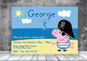 George Pig Party Invitations George Pig Pirate Invitation Peppa Pig