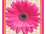 Gerbera Daisy Bridal Shower Invitations Pink orange Gerbera Daisy Bridal Shower Invitation