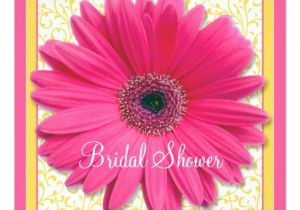 Gerbera Daisy Bridal Shower Invitations Pink Yellow Gerbera Daisy Bridal Shower Invitation