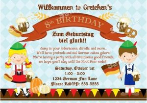 German Party Invitation Personalized German Oktoberfest Invitation for Kids or Family