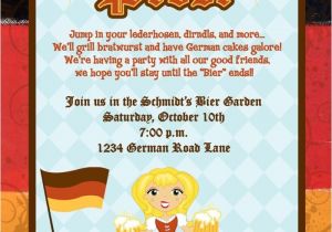 German Party Invitation Personalized German Oktoberfest Invitation Many Designs