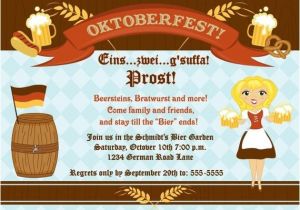 German Party Invitation Reserved for Mcneil Personalized German Oktoberfest Invitation
