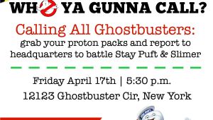 Ghostbusters Birthday Invitations Ghostbusters Birthday Party Elevate Everyday
