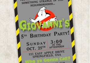 Ghostbusters Birthday Party Invitations Ghostbusters Birthday Invitation