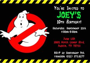 Ghostbusters Birthday Party Invitations Ghostbusters Invitations General Prints