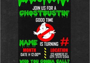 Ghostbusters Party Invitations Personalized Ghostbusters Birthday Invitation Party by