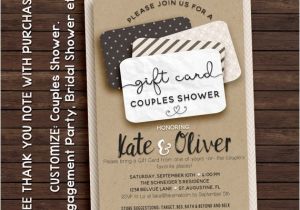 Gift Card Bridal Shower Invitations Gift Card Shower Invitation