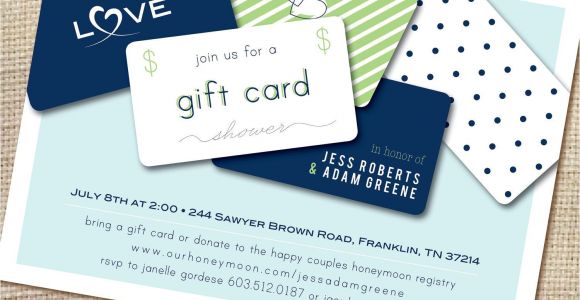 Gift Card Bridal Shower Invitations T Card Bridal Shower Invitation Wording
