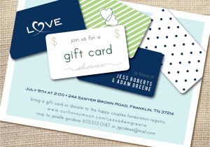Gift Card Party Invitations Gift Card Bridal Shower Invitation Wording Bridal Shower