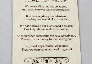 Gifts Using Wedding Invitation Wedding Gift Poems for Cash Midway Media