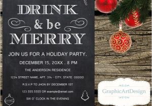 Gimp Birthday Invitation Template Instant Download Chalkboard Christmas Party by