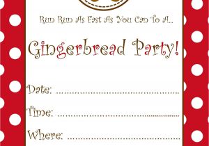 Gingerbread Birthday Invitations Free Gingerbread Party Invitation Schoolgirlstyle