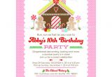 Gingerbread Birthday Invitations Gingerbread Birthday Printable Invitation Dimple Prints Shop