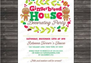 Gingerbread Birthday Invitations Gingerbread House Party Invitation Printable Gingerbread