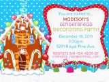Gingerbread Birthday Invitations Gingerbread House Party Invitations