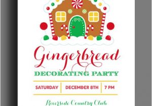 Gingerbread Birthday Party Invitations Gingerbread House Invitation Printable Christmas Party