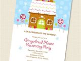Gingerbread House Birthday Party Invitations Gingerbread House Decorating Party Invitation Diy by
