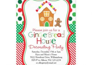 Gingerbread House Birthday Party Invitations Gingerbread House Decorating Party Invitation Zazzle