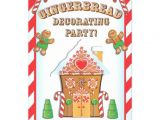 Gingerbread House Birthday Party Invitations Gingerbread House Decorating Party Invitations 5 Quot X 7