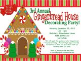 Gingerbread House Birthday Party Invitations Gingerbread House Decorating Party Invitations Red and Green