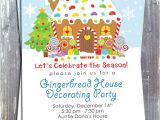 Gingerbread House Birthday Party Invitations Gingerbread House Decoration Party Invitation E File