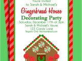 Gingerbread House Birthday Party Invitations Gingerbread House Invitation Printable Christmas Party or
