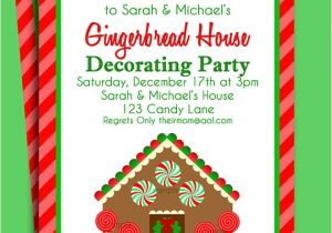 Gingerbread House Birthday Party Invitations Gingerbread House Invitation Printable Christmas Party or