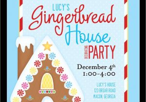 Gingerbread House Birthday Party Invitations Gingerbread House Party Invitations Cimvitation
