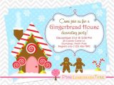 Gingerbread House Christmas Party Invitations Gingerbread House Christmas Party Invitation Gingerbread