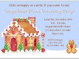 Gingerbread House Christmas Party Invitations Gingerbread House Holiday Christmas Party Invitations