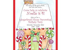 Gingerbread House Christmas Party Invitations Gingerbread House Holiday Invitations Paperstyle