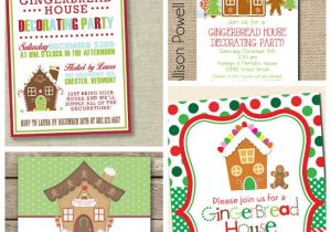 Gingerbread House Decorating Party Invitation Wording 20 Gingerbread House Decorating Party Invitations