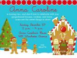 Gingerbread House Decorating Party Invitation Wording Gingerbread House Cookie Christmas Holiday Birthday