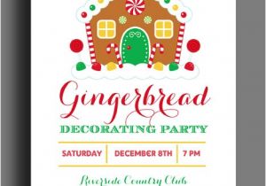Gingerbread House Making Party Invitations 20 Gingerbread House Decorating Party Invitations
