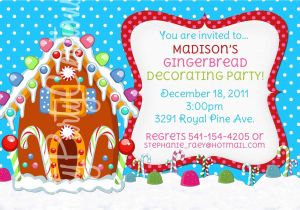 Gingerbread House Making Party Invitations Gingerbread House Invitation You Print by Prettypartycreations