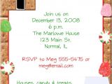 Gingerbread House Making Party Invitations Gingerbread House Making Christmas Party Invitations