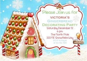 Gingerbread House Making Party Invitations Gingerbread House Party Invitations Cimvitation