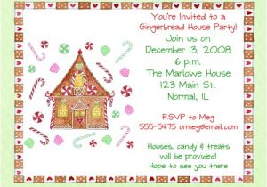 Gingerbread House Making Party Invitations Gingerbread House Party Invitations Oxsvitation Com
