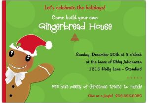 Gingerbread Man Birthday Party Invitations Gingerbread Man Kids Christmas Party Invitations Paperstyle