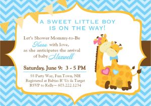 Giraffe Baby Shower Invitations Template Design Giraffe Baby Shower Invitations